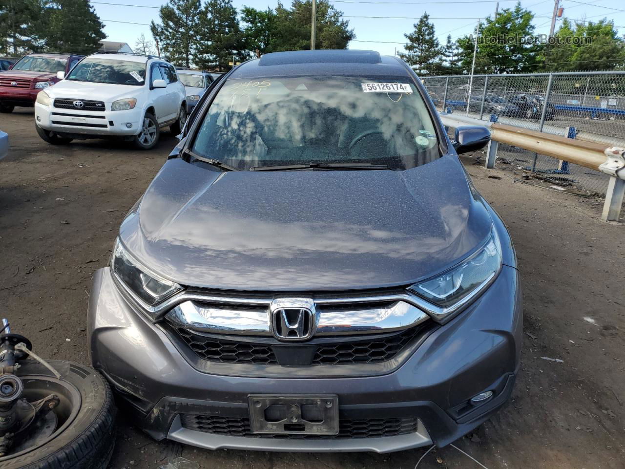 2017 Honda Cr-v Ex Gray vin: 2HKRW2H5XHH639941