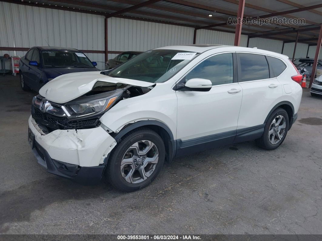 2018 Honda Cr-v Ex White vin: 2HKRW2H5XJH613393