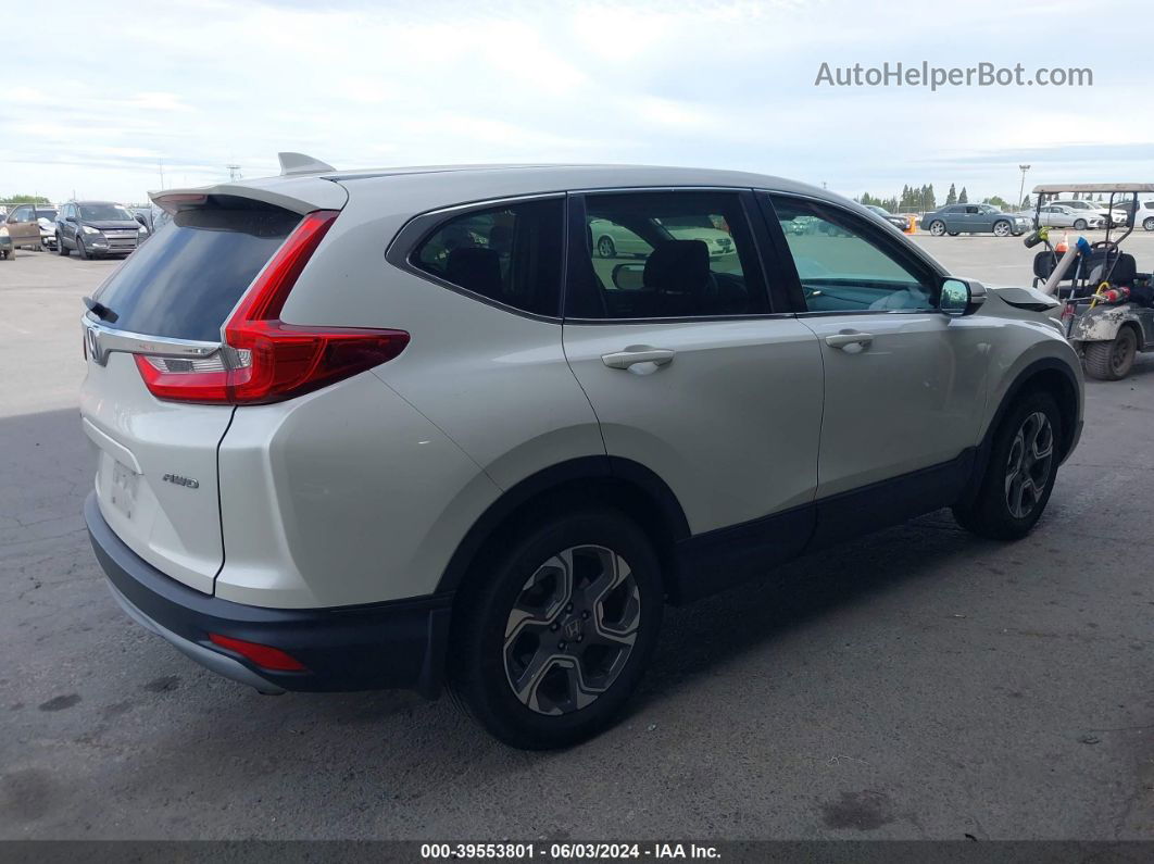 2018 Honda Cr-v Ex White vin: 2HKRW2H5XJH613393