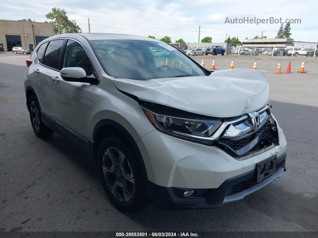 2018 Honda Cr-v Ex White vin: 2HKRW2H5XJH613393