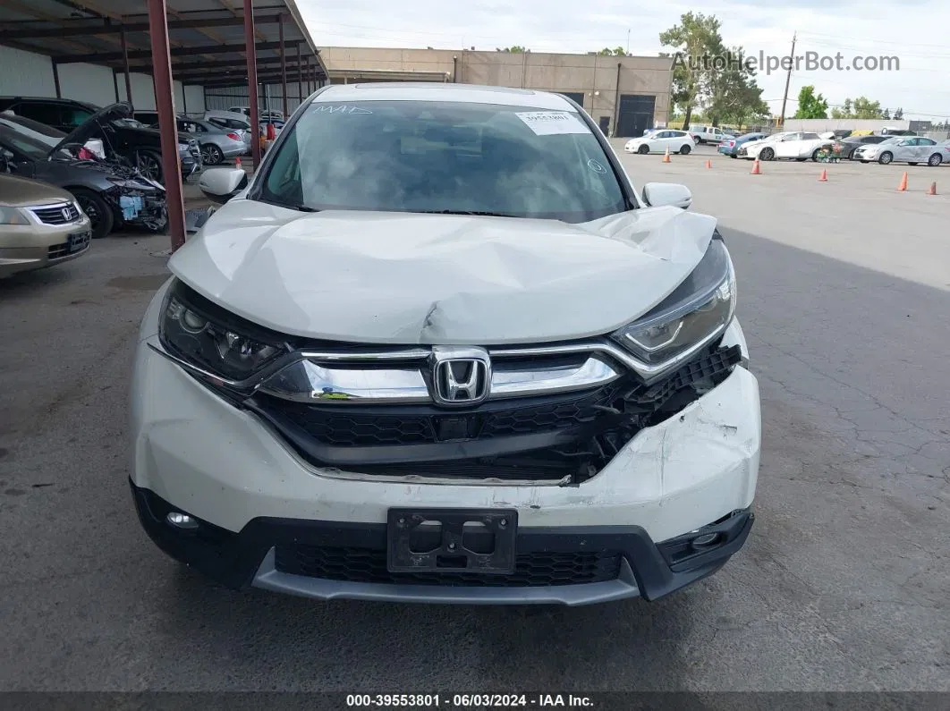 2018 Honda Cr-v Ex White vin: 2HKRW2H5XJH613393