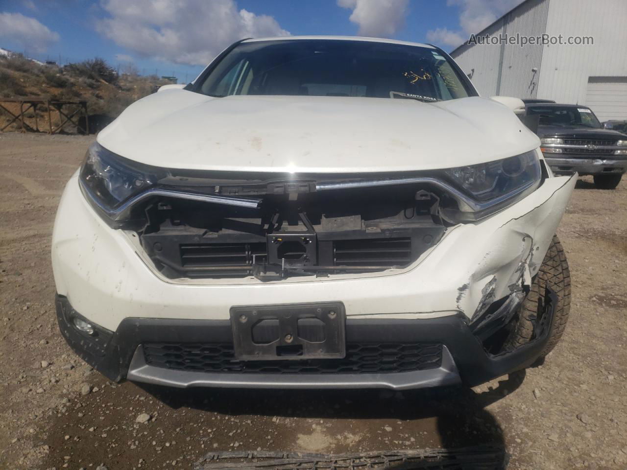 2018 Honda Cr-v Ex White vin: 2HKRW2H5XJH684805