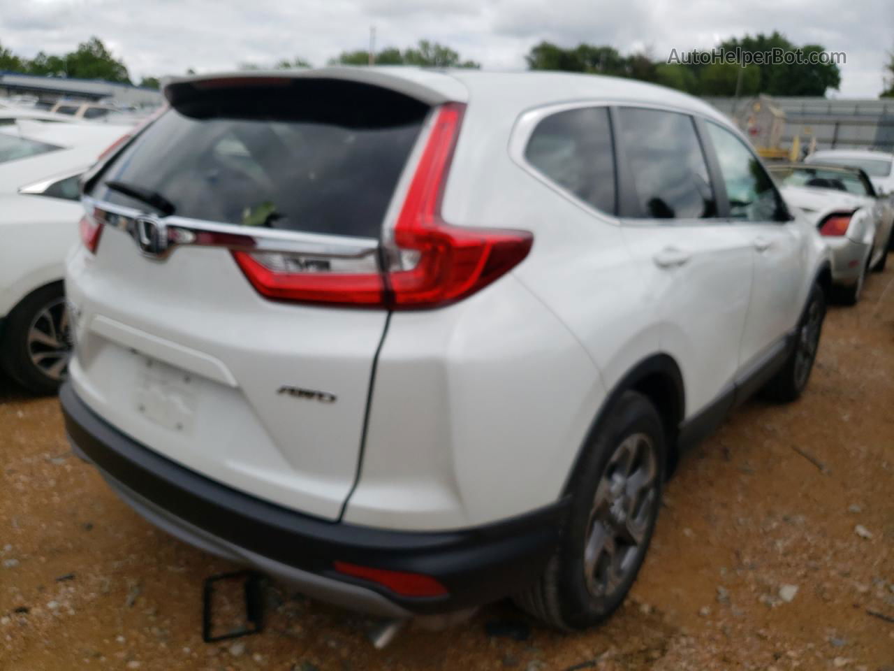 2019 Honda Cr-v Ex White vin: 2HKRW2H5XKH678293