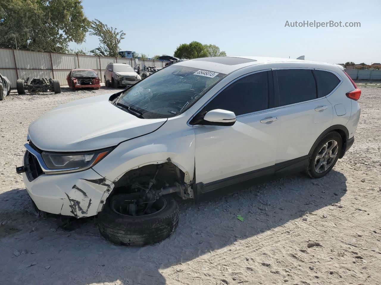 2017 Honda Cr-v Exl White vin: 2HKRW2H80HH622883