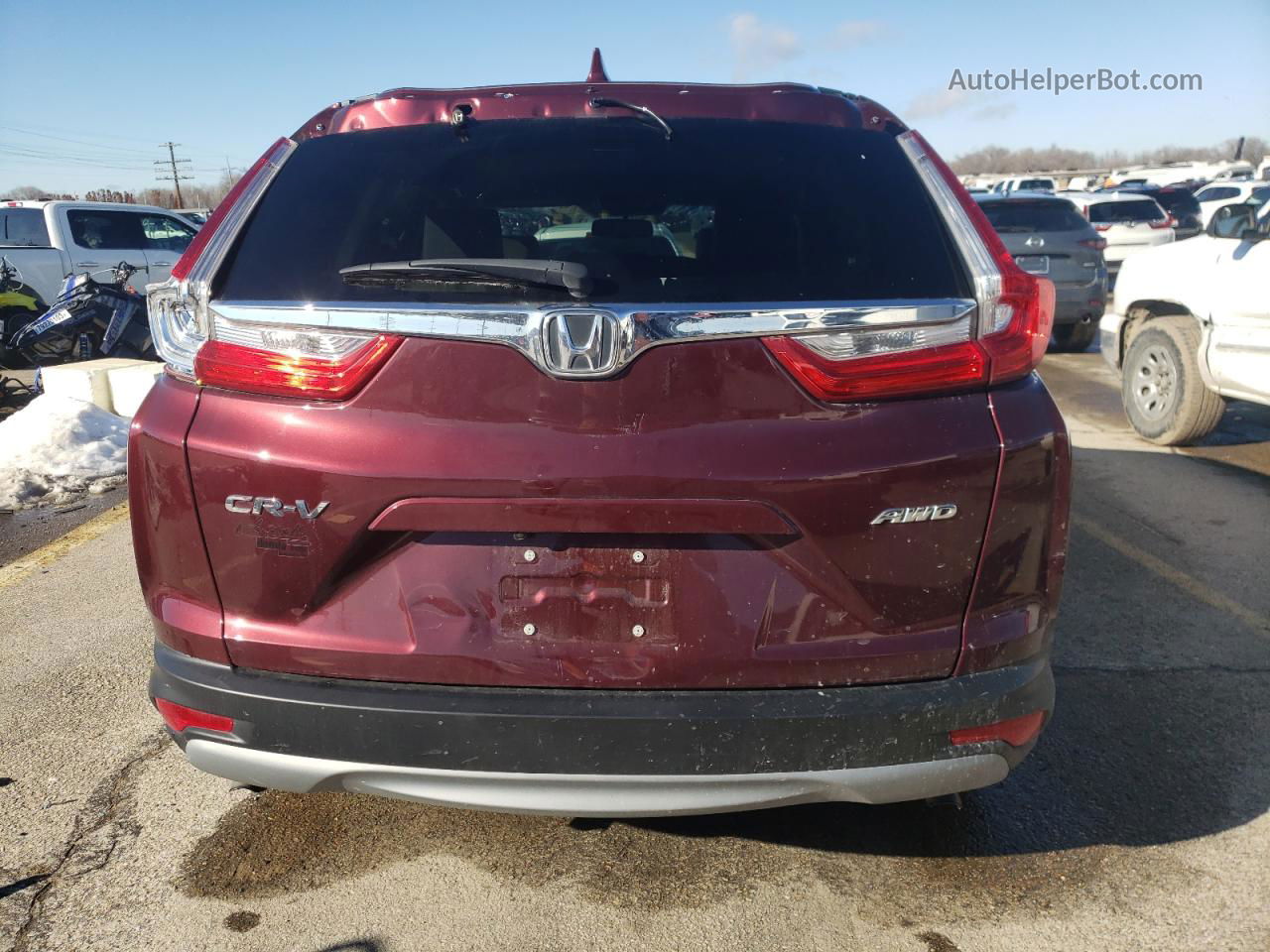 2017 Honda Cr-v Exl Maroon vin: 2HKRW2H80HH675938