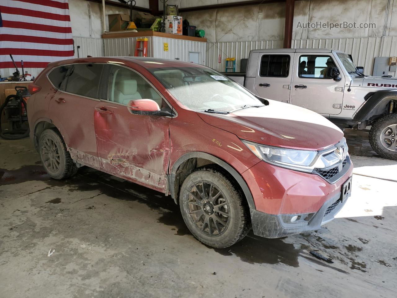 2017 Honda Cr-v Exl Maroon vin: 2HKRW2H80HH683649