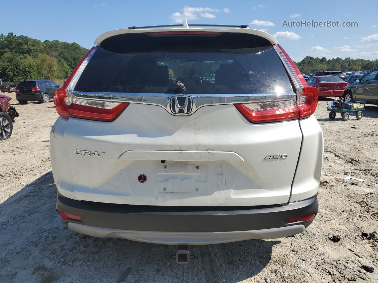 2018 Honda Cr-v Exl White vin: 2HKRW2H80JH615860