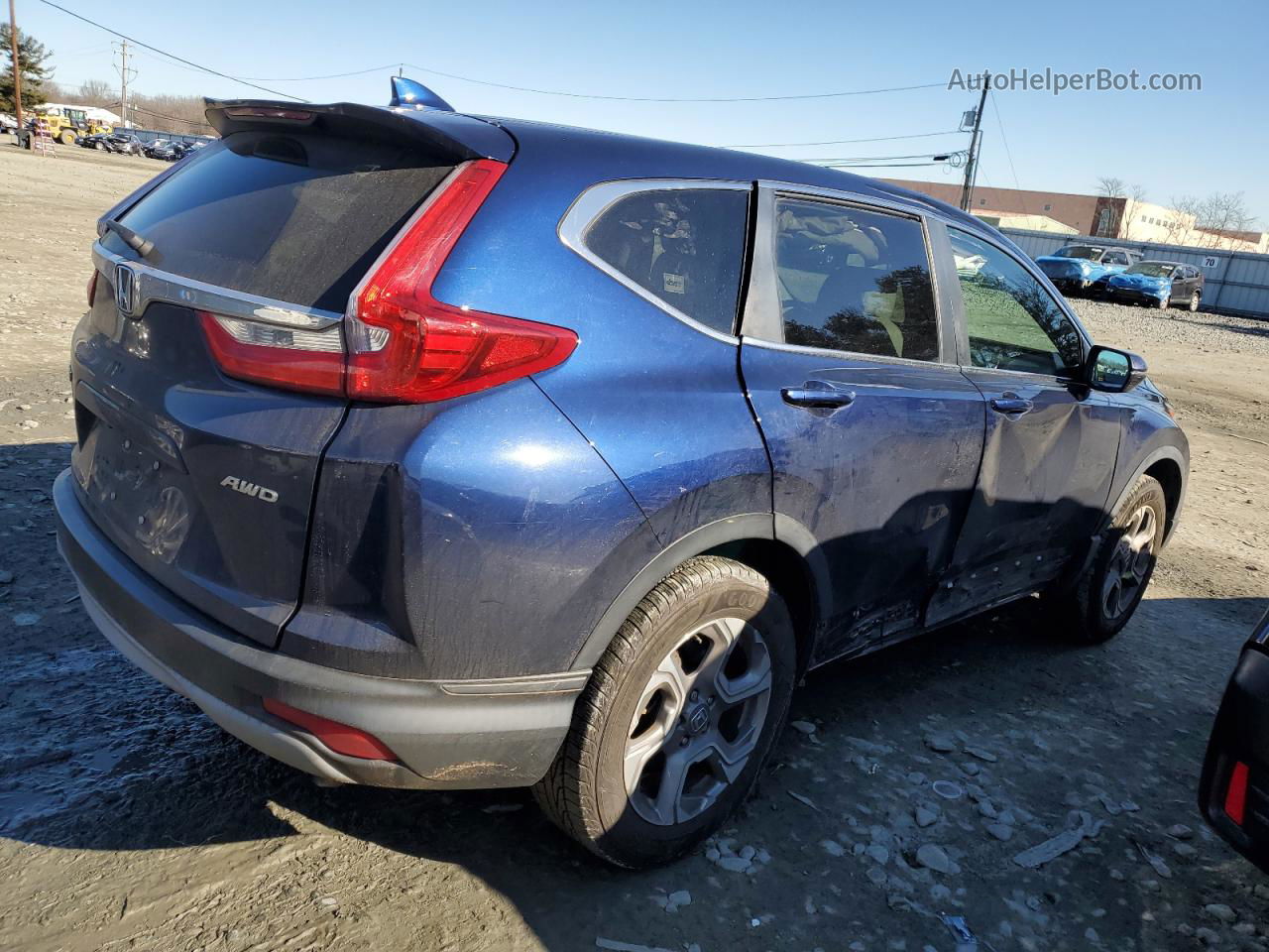 2017 Honda Cr-v Exl Blue vin: 2HKRW2H82HH611545