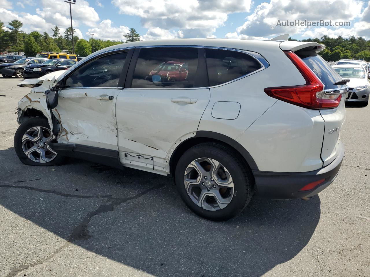 2018 Honda Cr-v Exl White vin: 2HKRW2H82JH600129