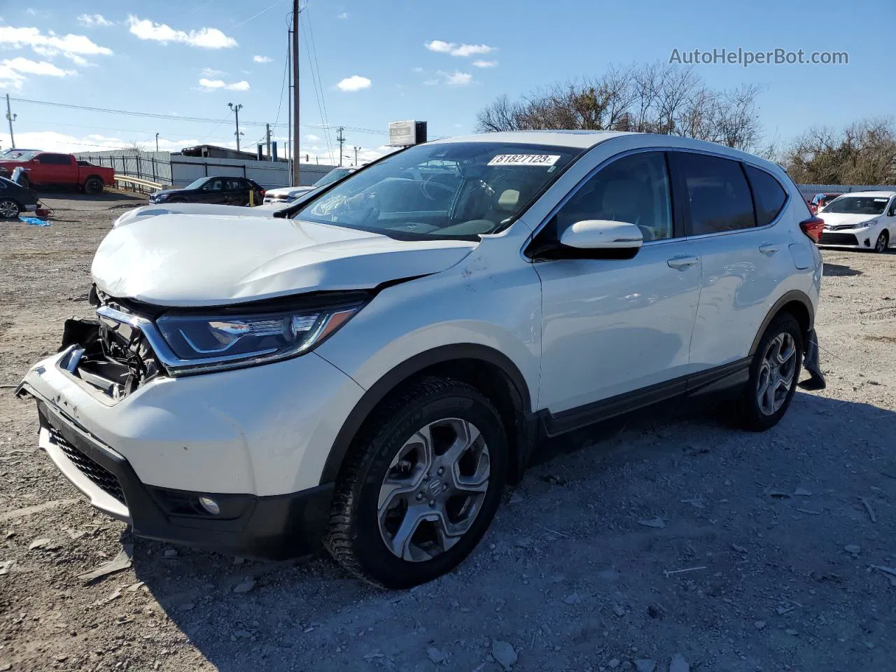 2018 Honda Cr-v Exl White vin: 2HKRW2H82JH633499