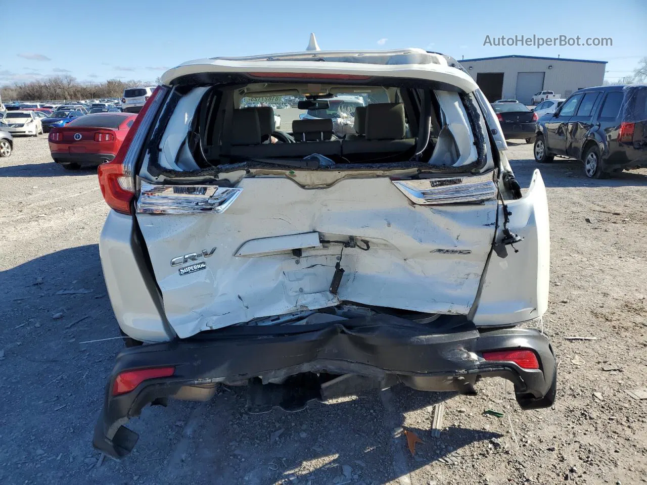 2018 Honda Cr-v Exl White vin: 2HKRW2H82JH633499