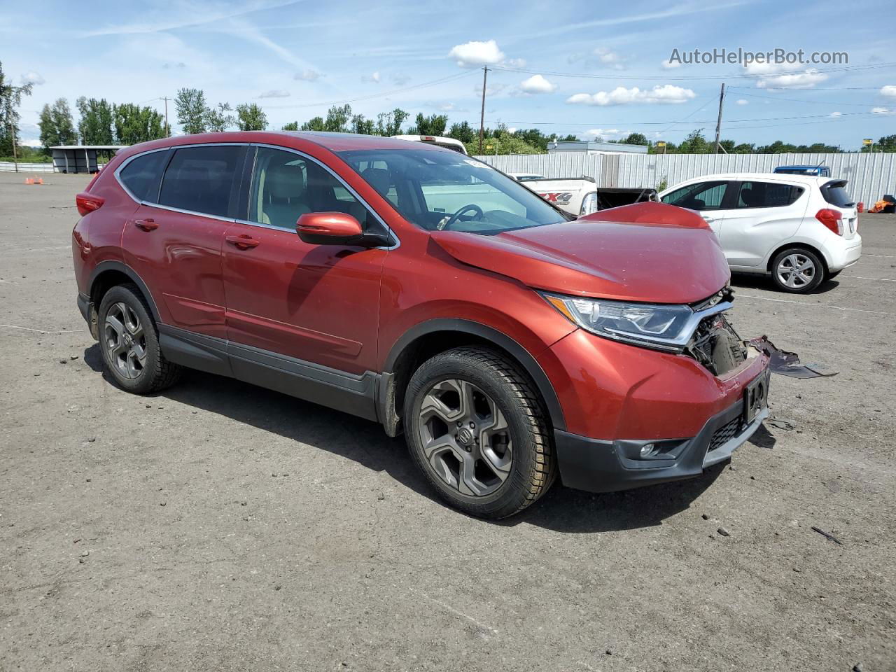 2018 Honda Cr-v Exl Red vin: 2HKRW2H82JH668141