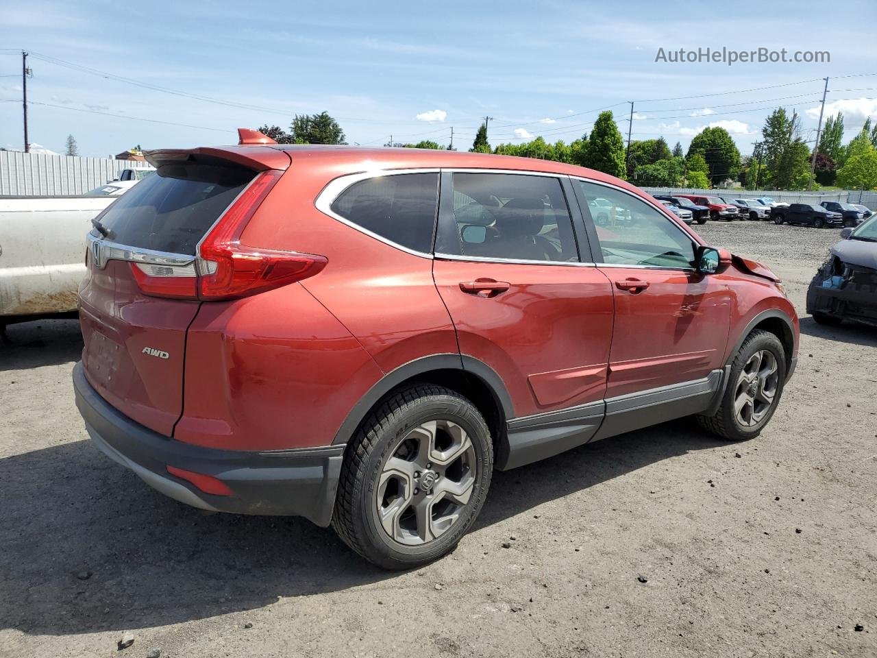 2018 Honda Cr-v Exl Red vin: 2HKRW2H82JH668141