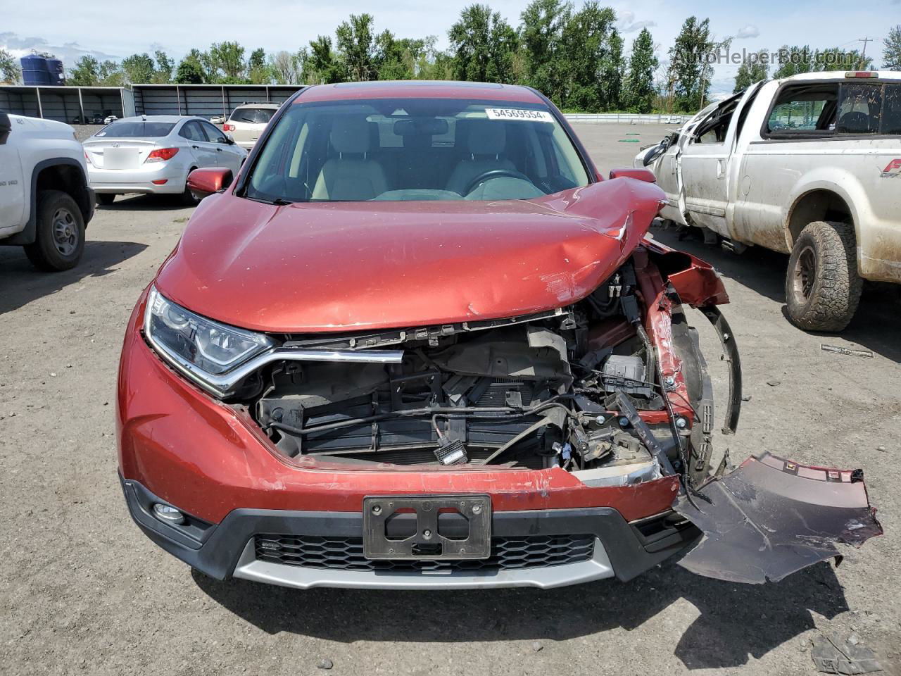 2018 Honda Cr-v Exl Red vin: 2HKRW2H82JH668141