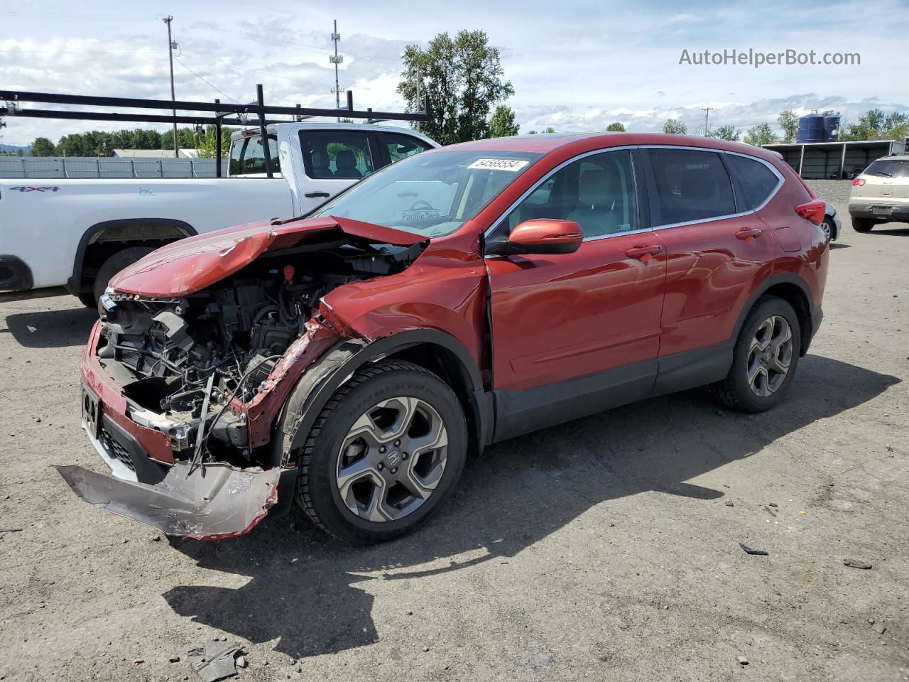 2018 Honda Cr-v Exl Red vin: 2HKRW2H82JH668141