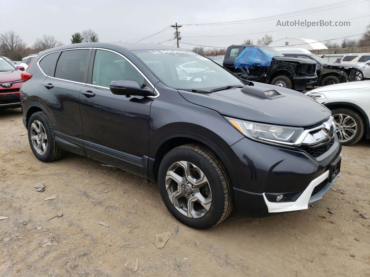 2019 Honda Cr-v Exl Gray vin: 2HKRW2H82KH606093