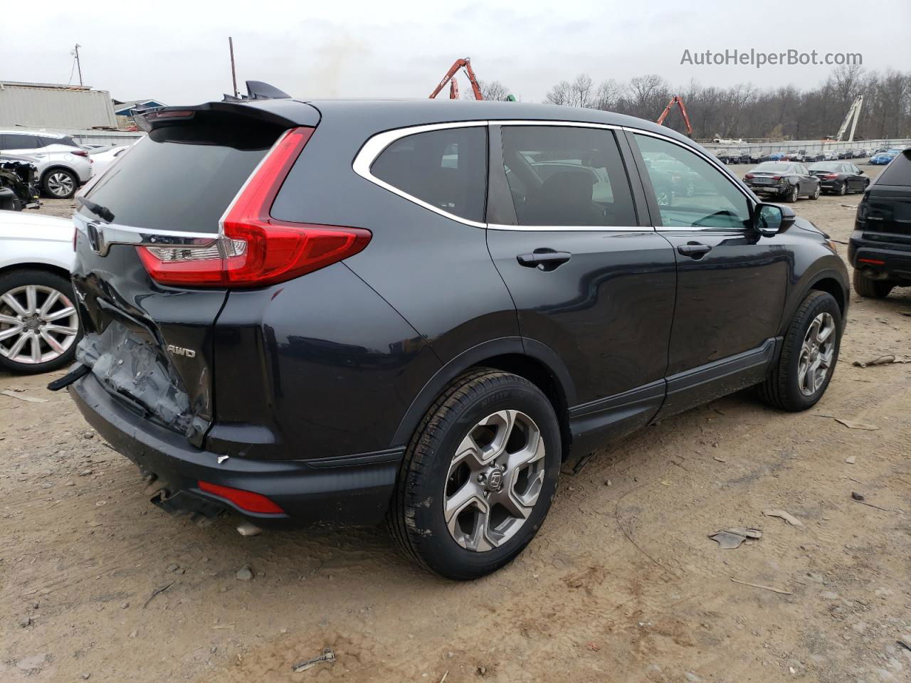 2019 Honda Cr-v Exl Gray vin: 2HKRW2H82KH606093