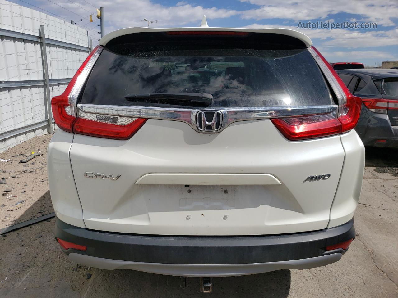 2017 Honda Cr-v Exl White vin: 2HKRW2H83HH678526