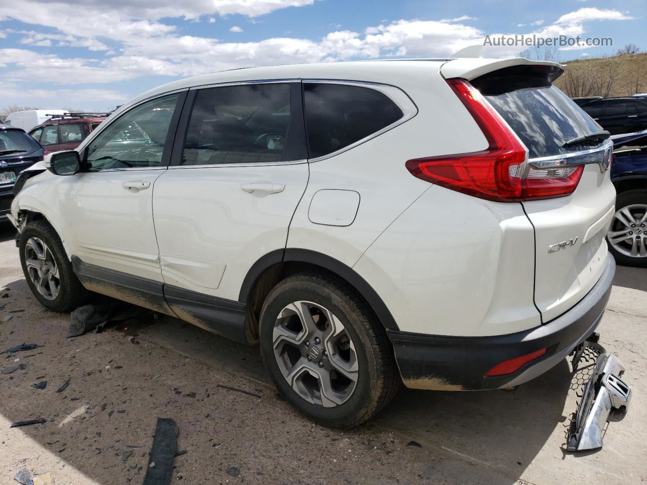 2017 Honda Cr-v Exl White vin: 2HKRW2H83HH678526