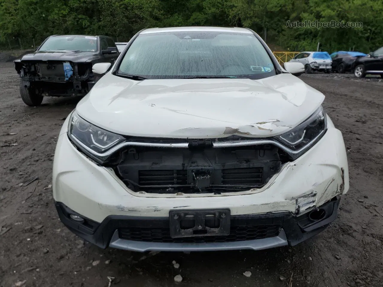 2018 Honda Cr-v Exl White vin: 2HKRW2H83JH608305