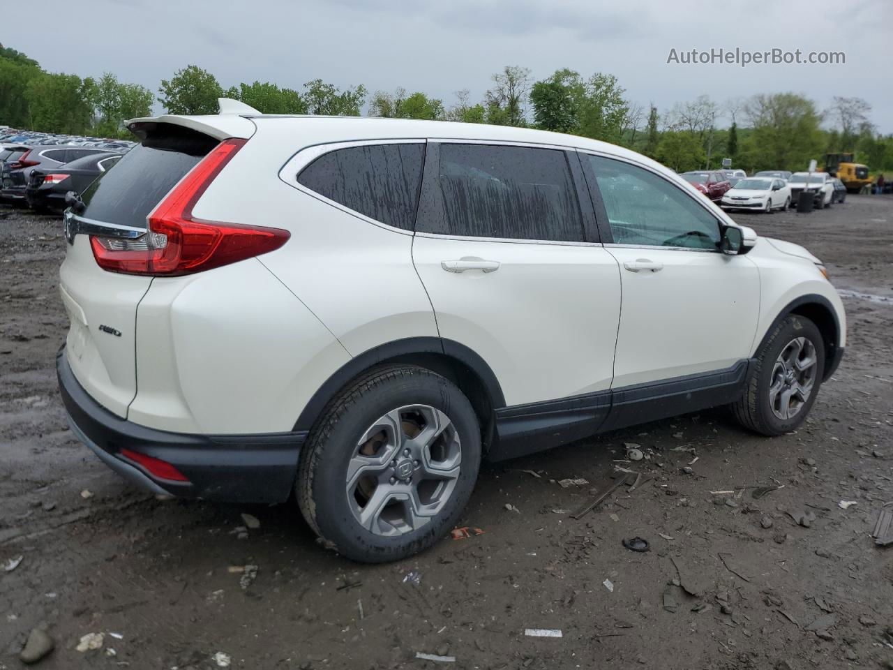 2018 Honda Cr-v Exl White vin: 2HKRW2H83JH608305