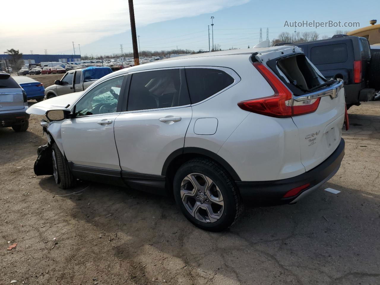 2018 Honda Cr-v Exl White vin: 2HKRW2H83JH643653