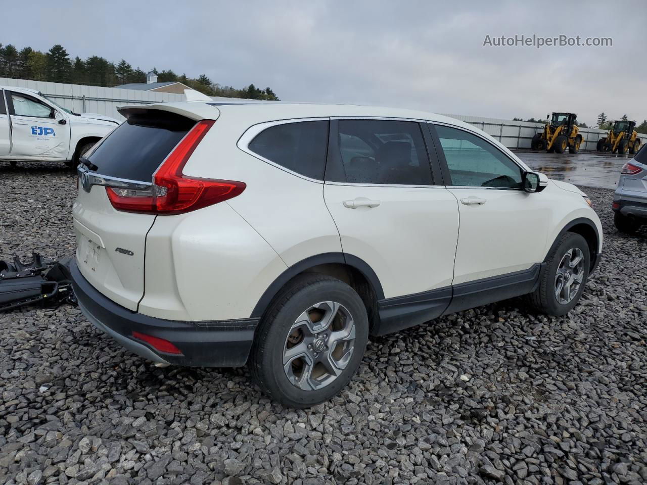 2018 Honda Cr-v Exl White vin: 2HKRW2H84JH615327