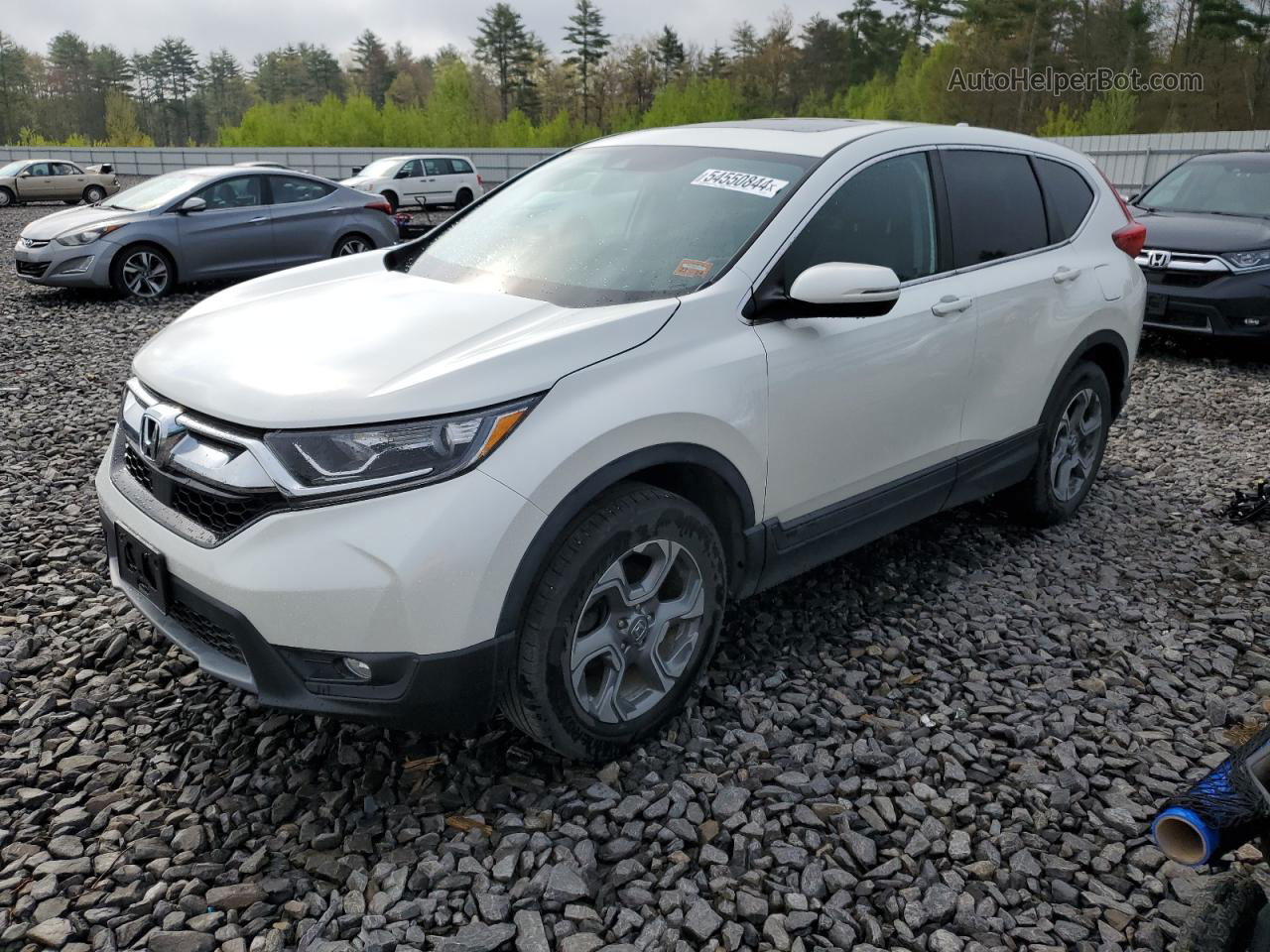 2018 Honda Cr-v Exl White vin: 2HKRW2H84JH615327