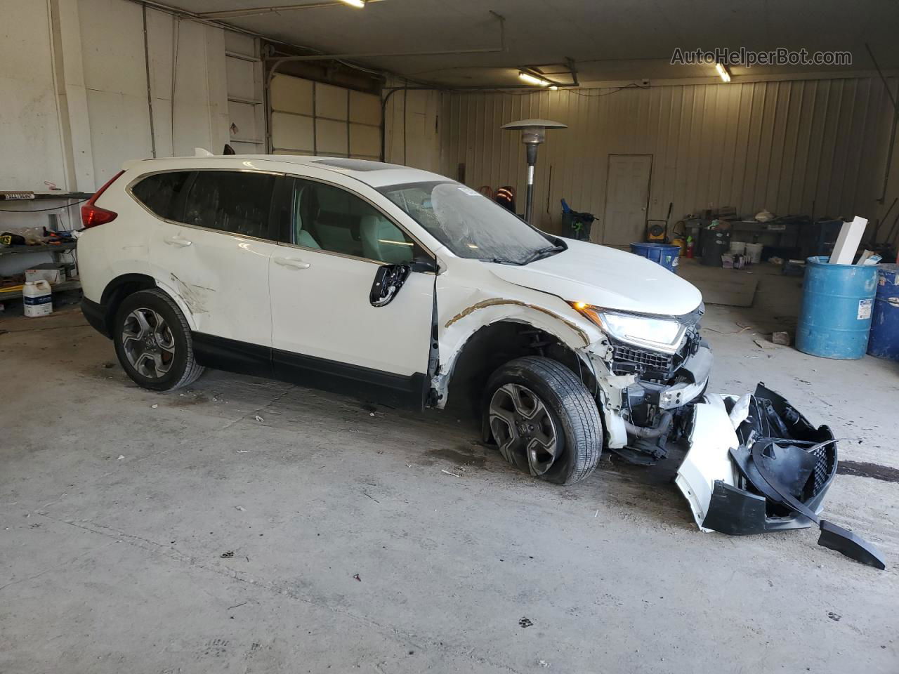 2017 Honda Cr-v Exl White vin: 2HKRW2H85HH619767