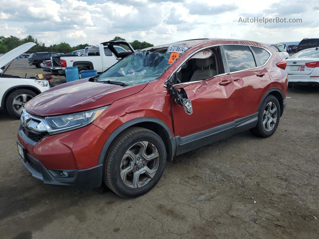 2018 Honda Cr-v Exl Red vin: 2HKRW2H85JH642892