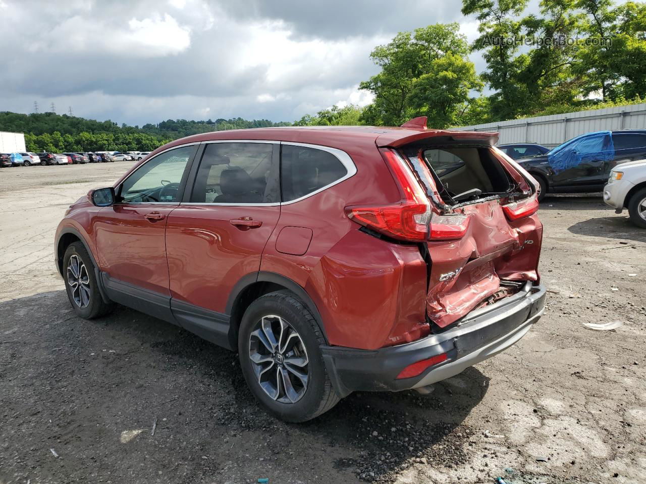 2018 Honda Cr-v Exl Burgundy vin: 2HKRW2H85JH651706