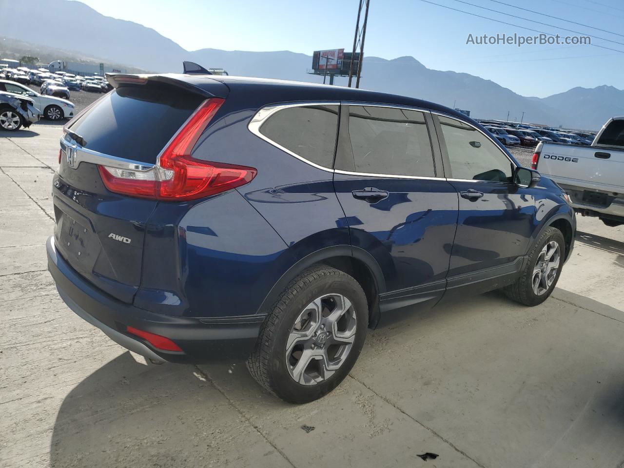 2017 Honda Cr-v Exl Синий vin: 2HKRW2H86HH649702