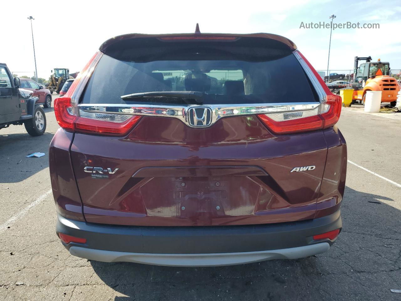 2017 Honda Cr-v Exl Maroon vin: 2HKRW2H86HH659226