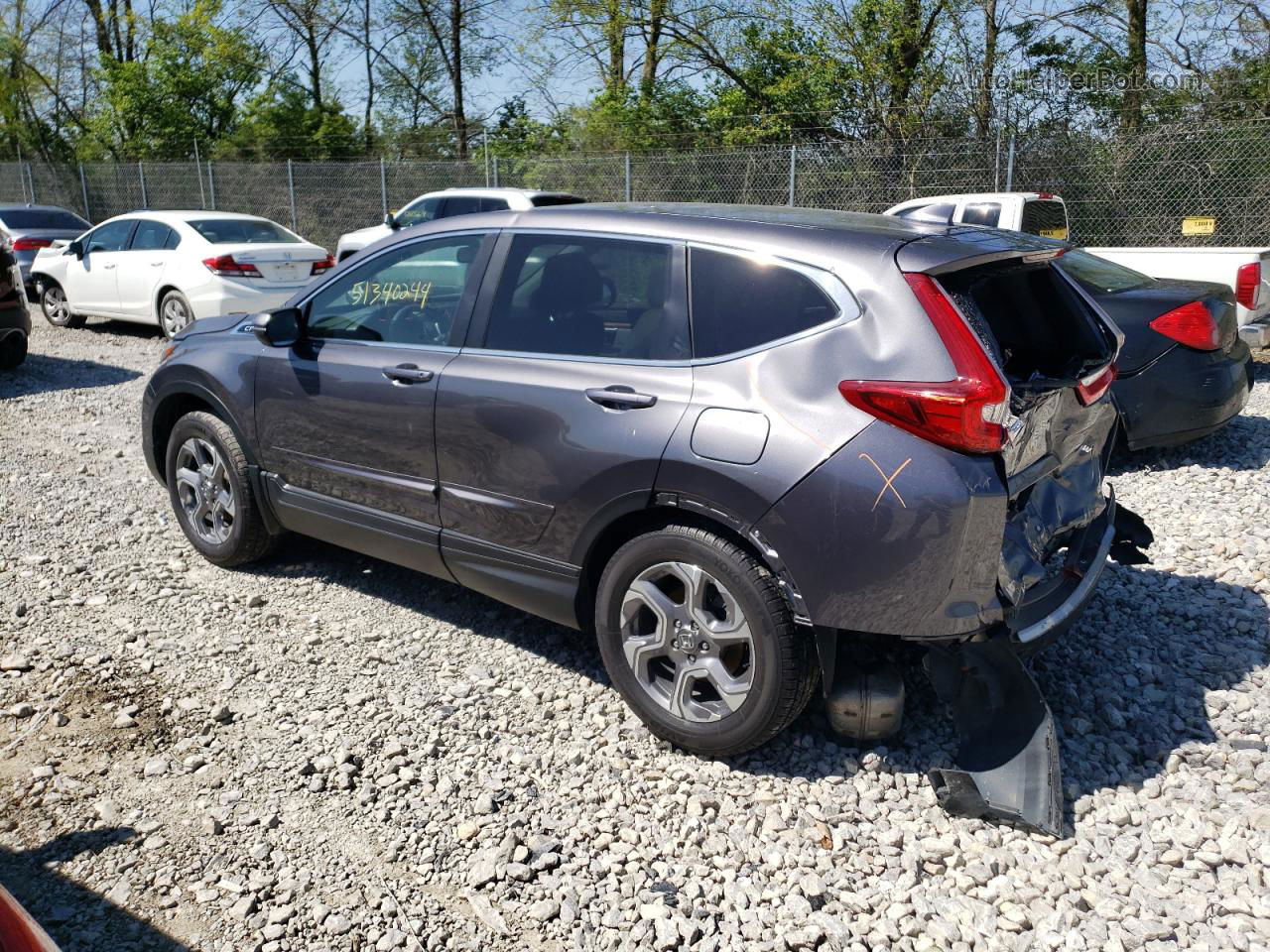 2017 Honda Cr-v Exl Gray vin: 2HKRW2H86HH664801