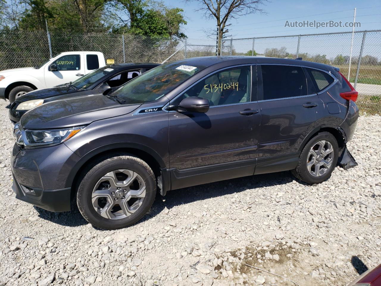 2017 Honda Cr-v Exl Gray vin: 2HKRW2H86HH664801