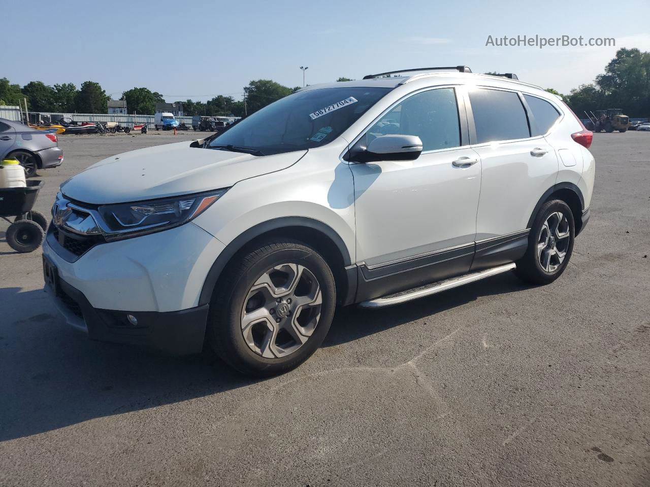 2018 Honda Cr-v Exl White vin: 2HKRW2H86JH601350