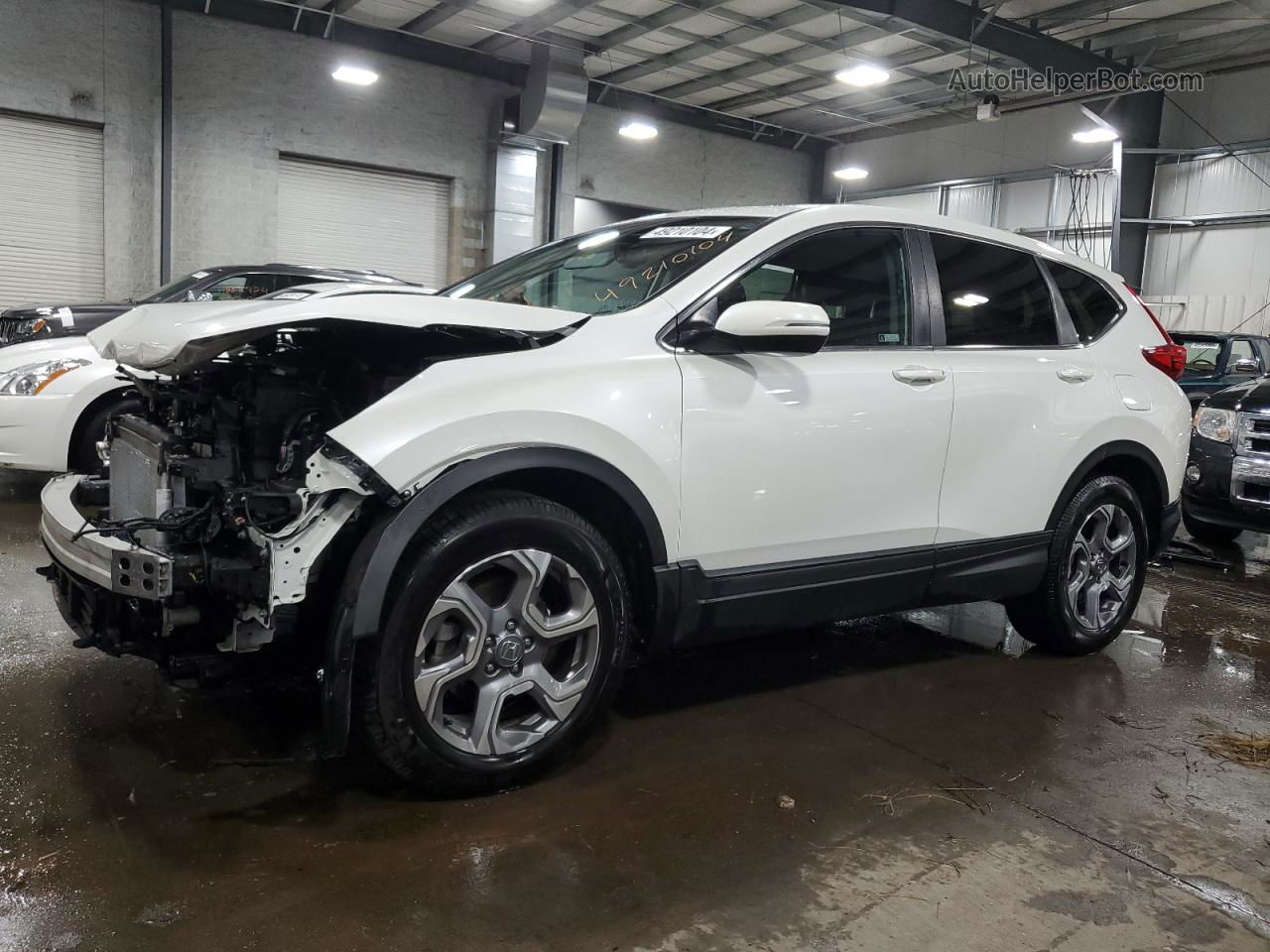 2018 Honda Cr-v Exl White vin: 2HKRW2H86JH663301