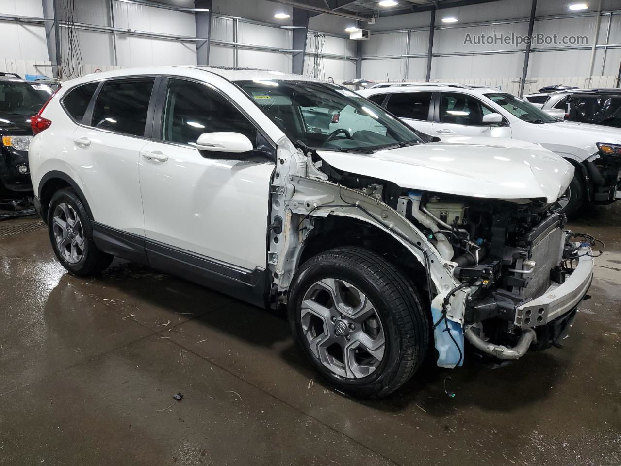 2018 Honda Cr-v Exl White vin: 2HKRW2H86JH663301