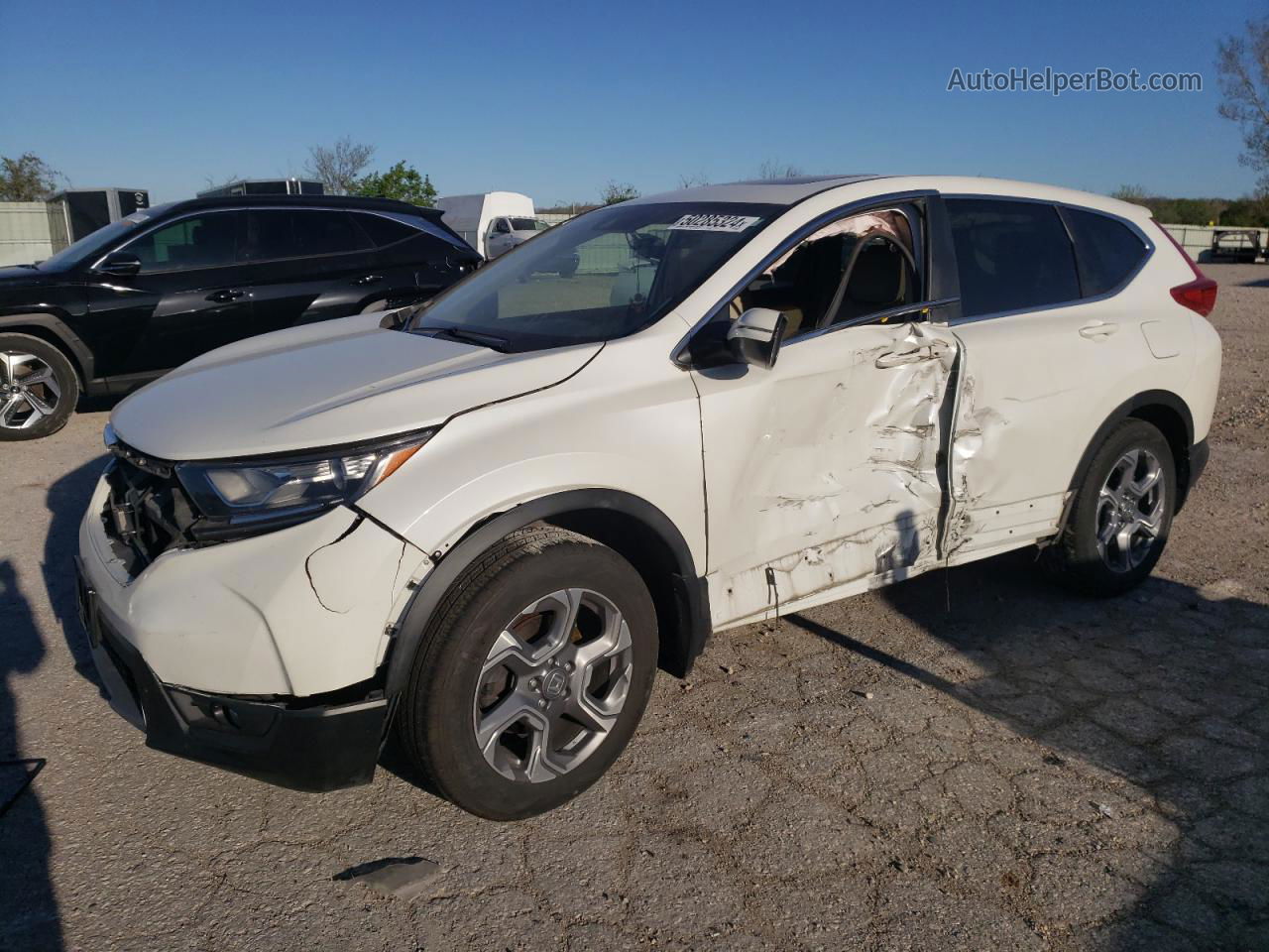 2018 Honda Cr-v Exl White vin: 2HKRW2H87JH658608