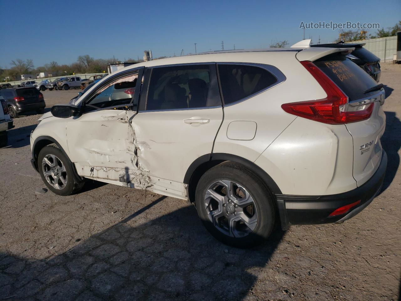 2018 Honda Cr-v Exl White vin: 2HKRW2H87JH658608