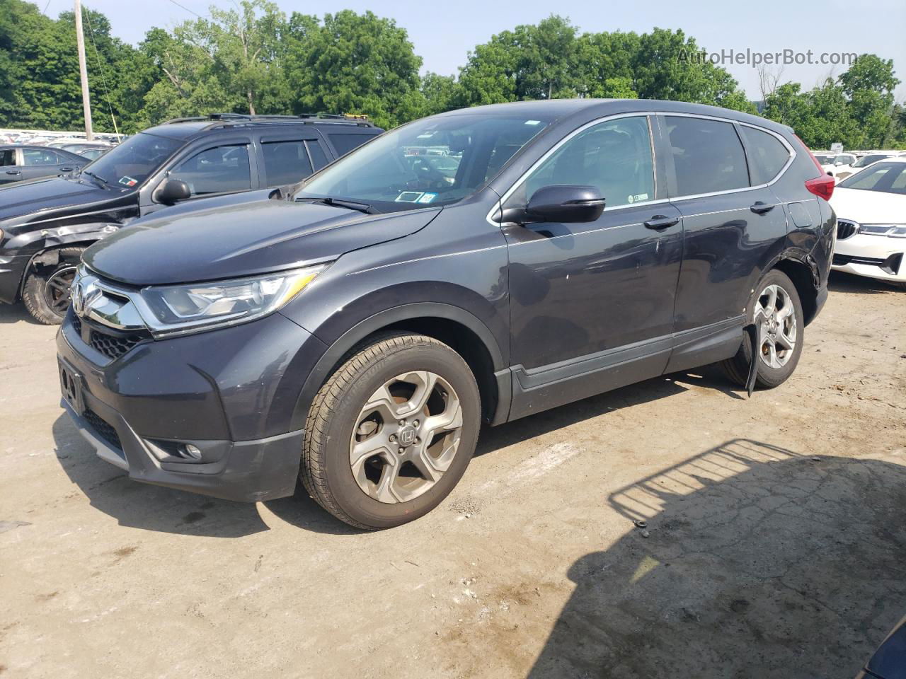 2019 Honda Cr-v Exl Gray vin: 2HKRW2H87KH619731