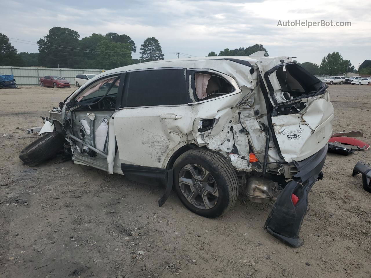 2018 Honda Cr-v Exl White vin: 2HKRW2H88JH674591