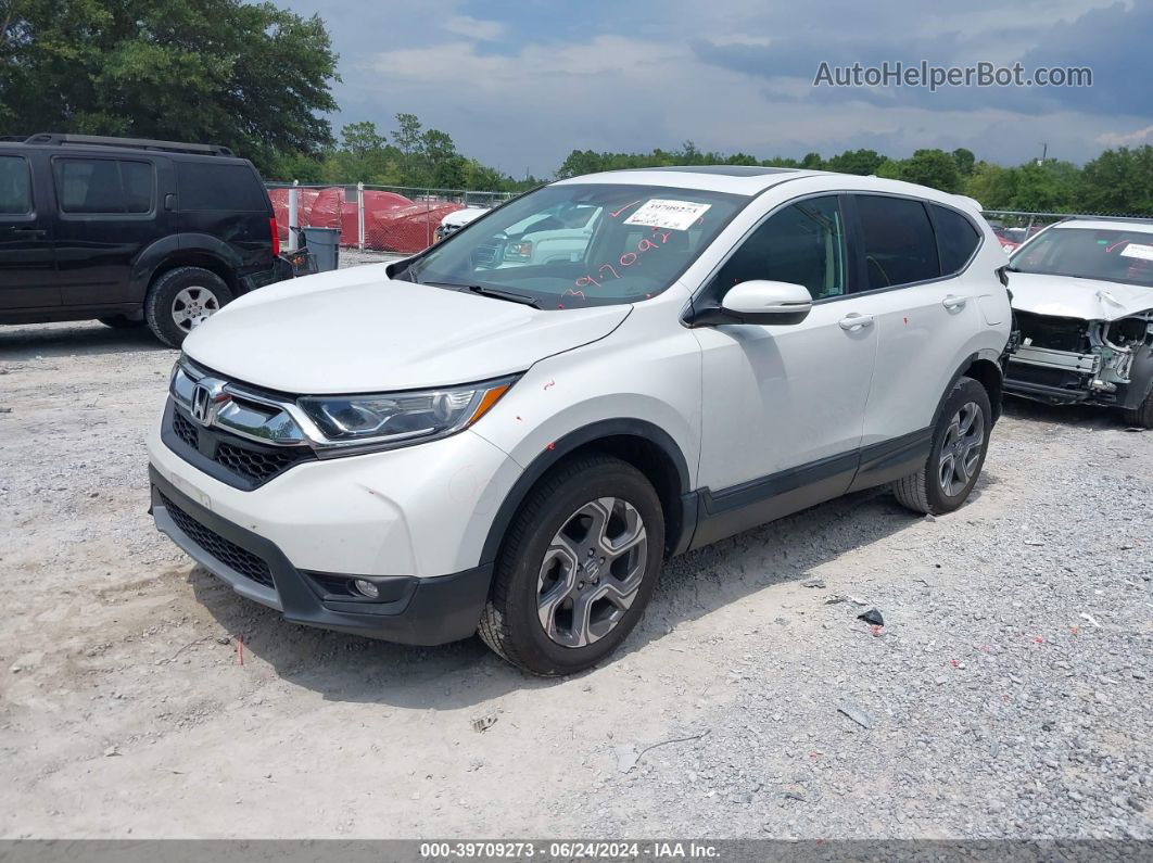 2019 Honda Cr-v Ex-l White vin: 2HKRW2H88KH630253