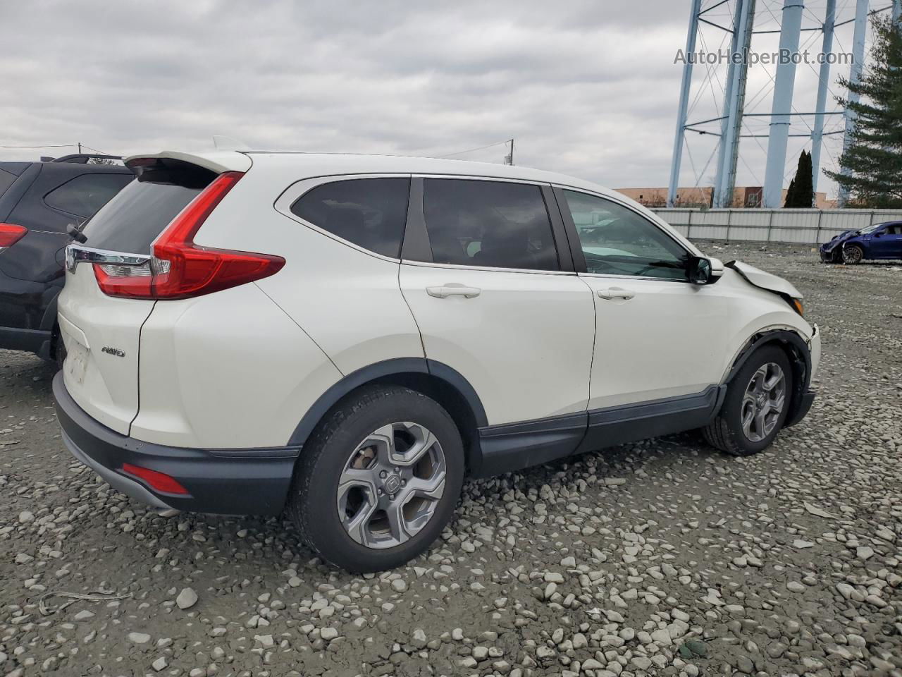 2018 Honda Cr-v Exl White vin: 2HKRW2H89JH651210