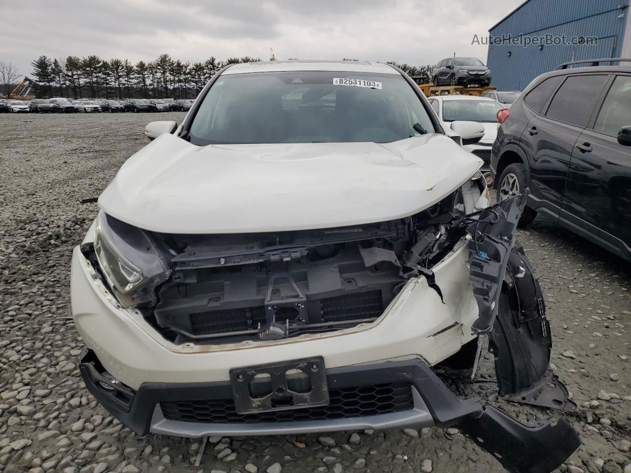 2018 Honda Cr-v Exl White vin: 2HKRW2H89JH651210