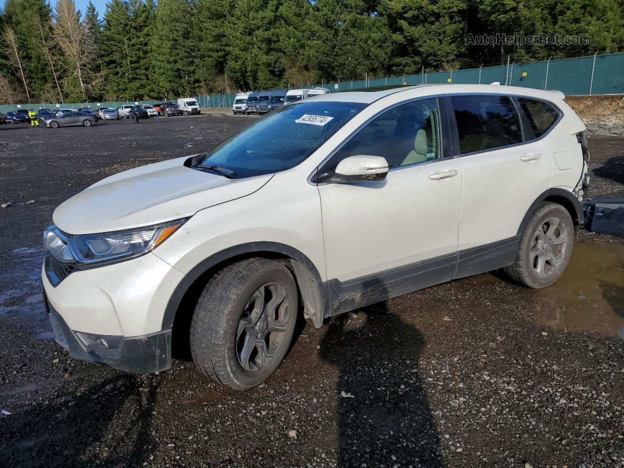 2018 Honda Cr-v Exl White vin: 2HKRW2H89JH652499