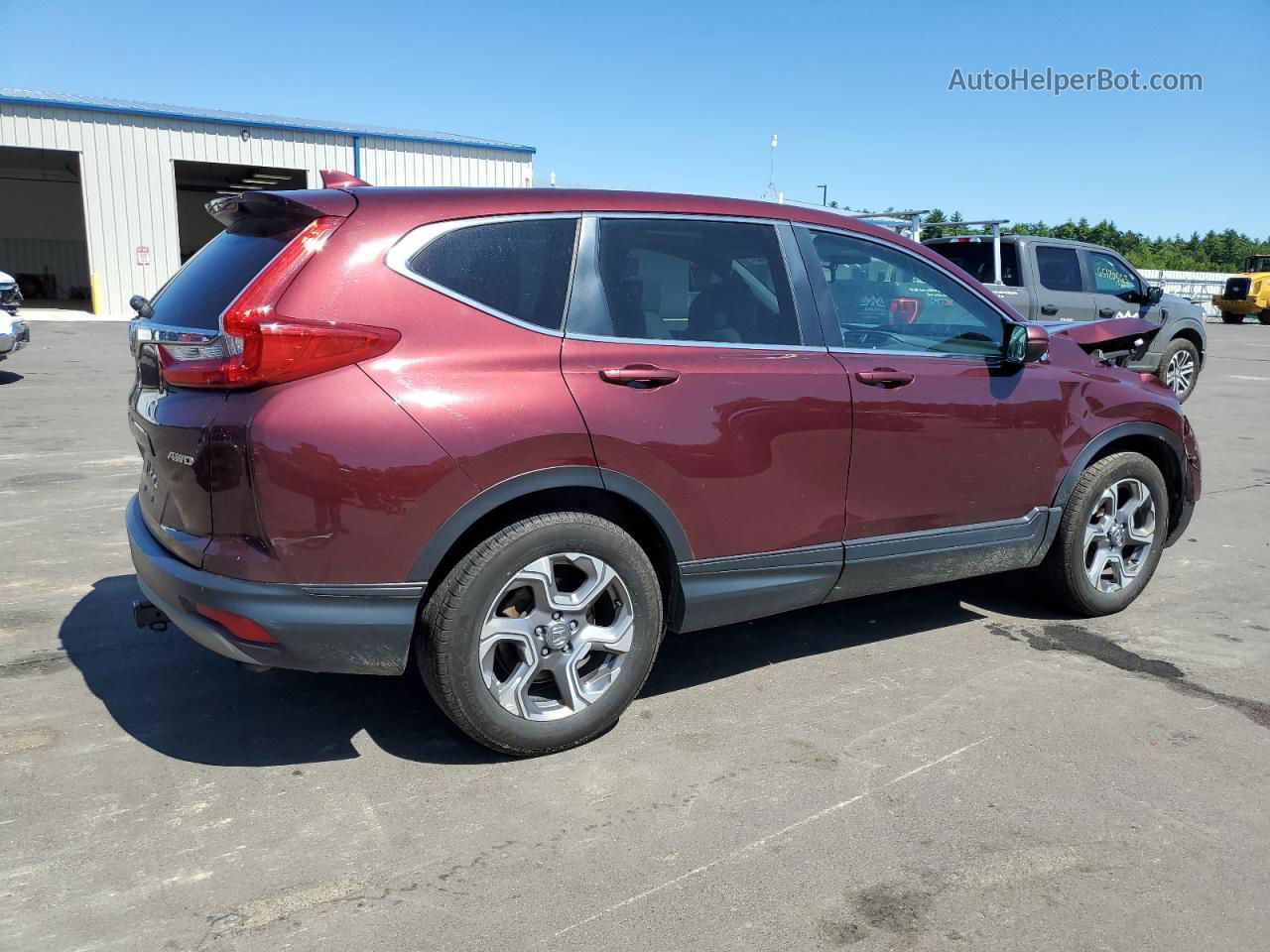 2019 Honda Cr-v Exl Burgundy vin: 2HKRW2H89KH675377