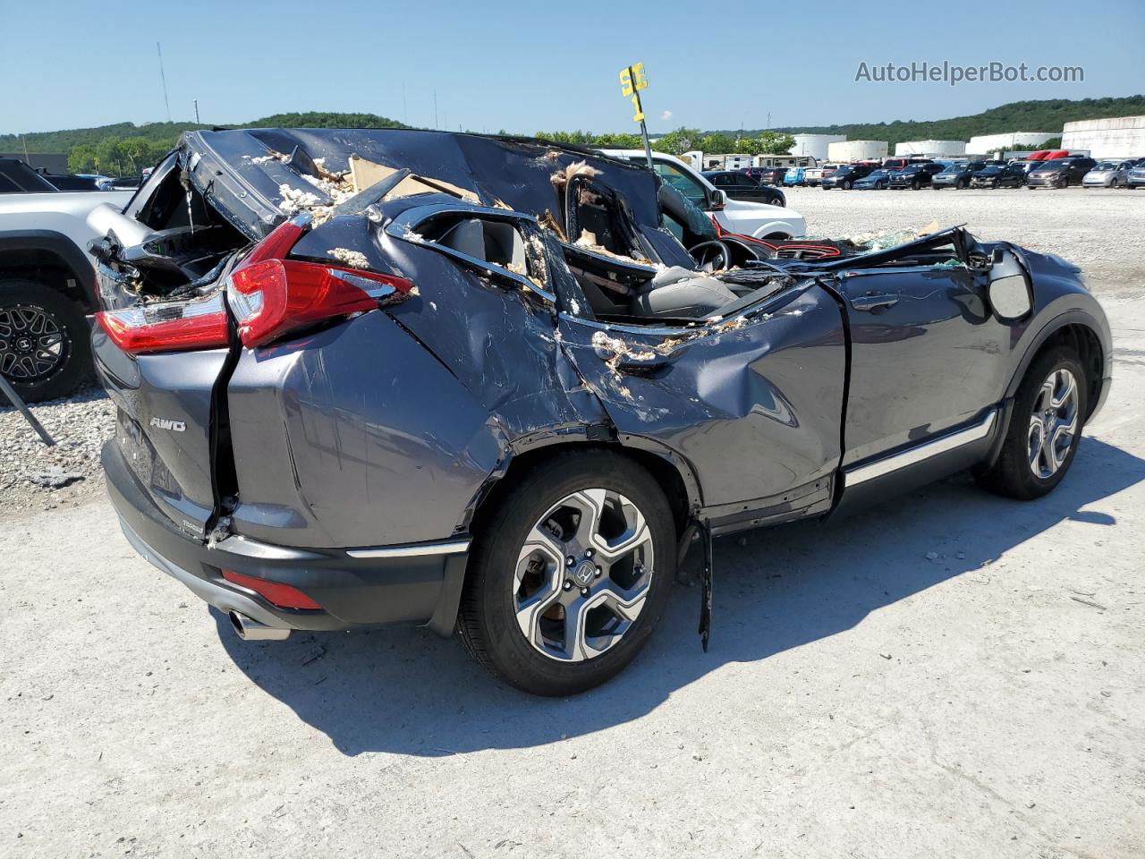 2017 Honda Cr-v Exl Gray vin: 2HKRW2H8XHH605184