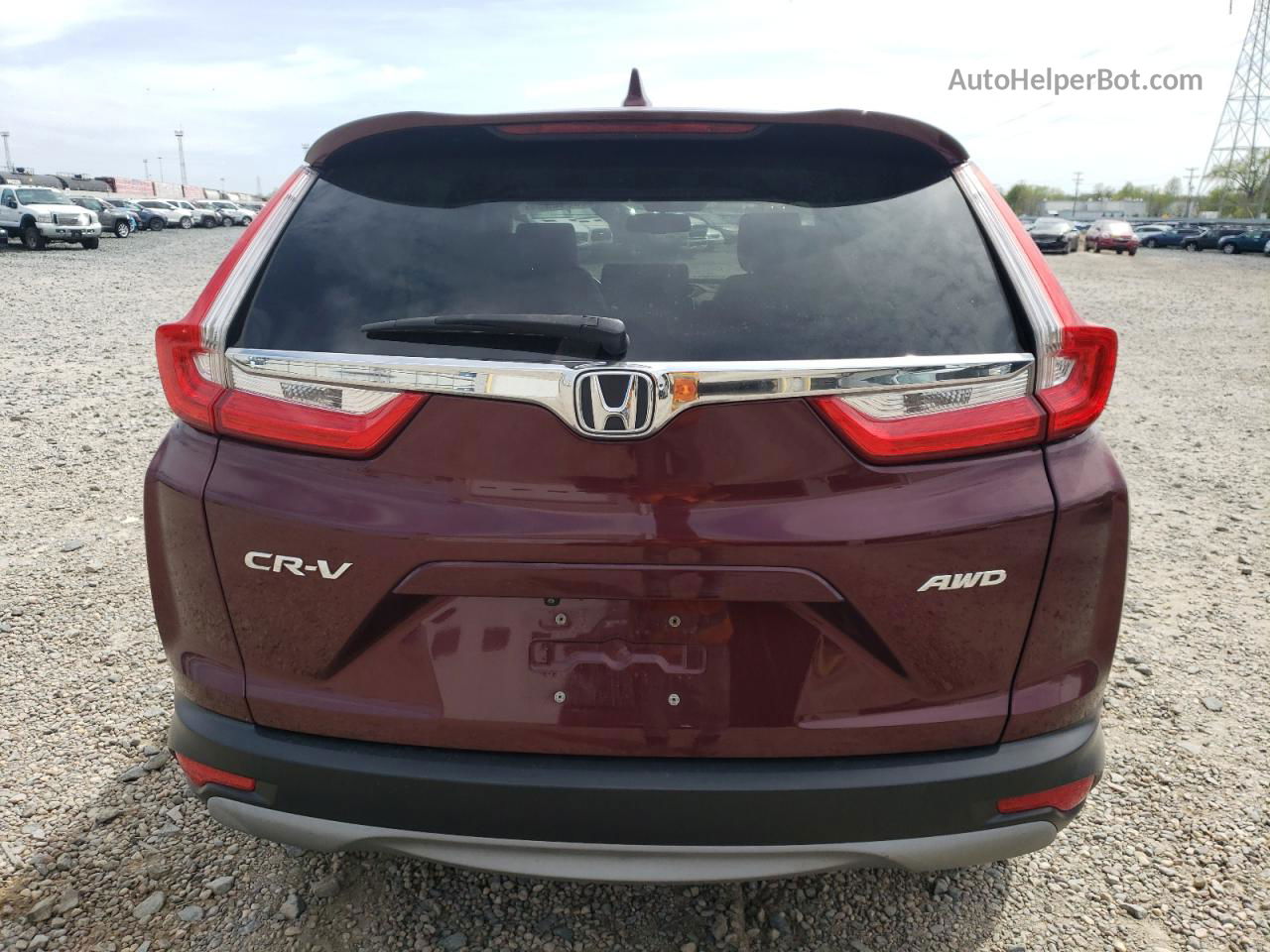 2017 Honda Cr-v Exl Красный vin: 2HKRW2H8XHH621613