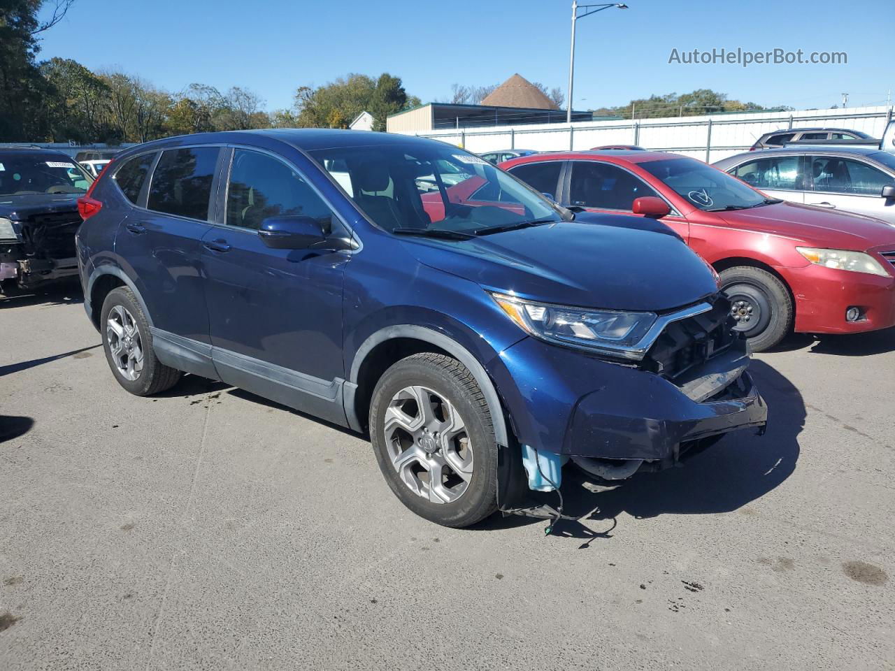 2017 Honda Cr-v Exl Blue vin: 2HKRW2H8XHH624303